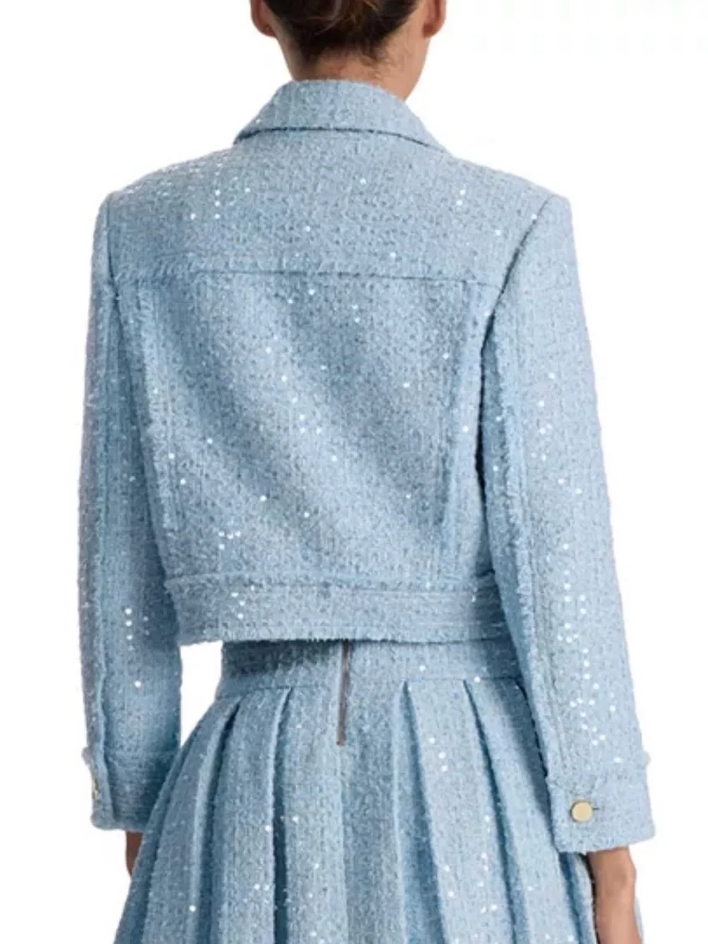 Alice and Olivia Chloe Sparkle Tweed Cropped Jacket new with tags size XS